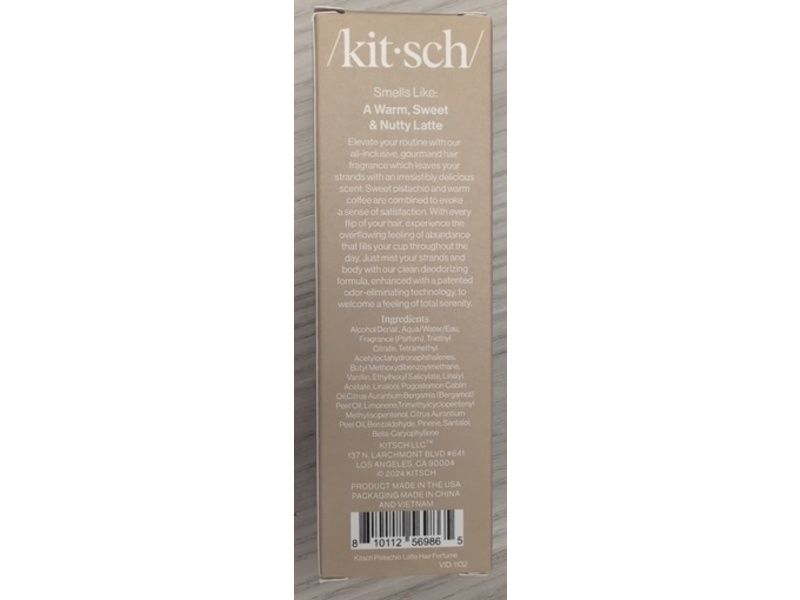 Kitsch Hair Perfume, Pistachio Latte, 1.7 fl oz/50 mL