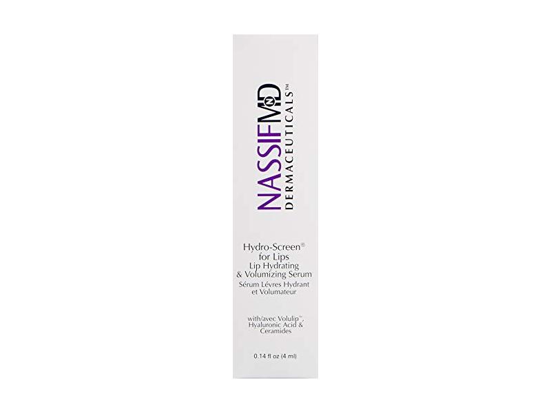 Nassifmd Hydro-Screen For Lips, Lip Hydrating And Volumizing Serum, 0.14 fl oz/4 mL