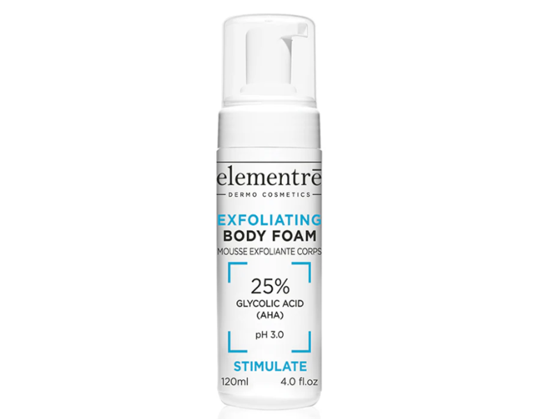 Elementre Dermo Cosmetics Exfoliating Body Foam, 25% Glycolic Acid, 4.0 fl oz/120 mL