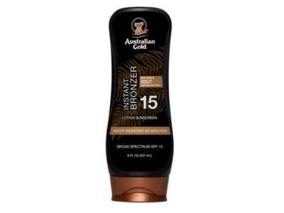 Australian Gold Instant Bronzer Sunscreen Lotion, SPF 15, 8 fl oz/237 mL