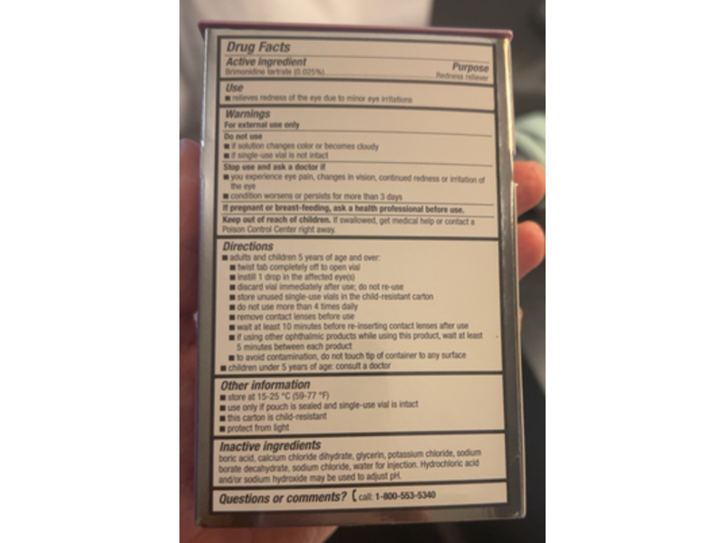 Bausch + Lomb Lumify Redness Reliever Eye Drops, 0.013 oz/0.4 mL