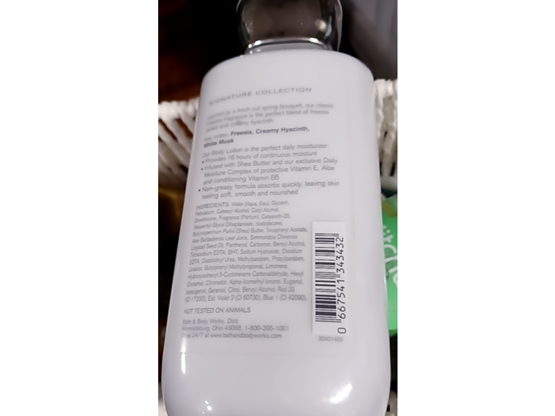 Bath & Body Works Freesia Body Lotion, Shea & Vitamin E, 8 fl oz/236 mL
