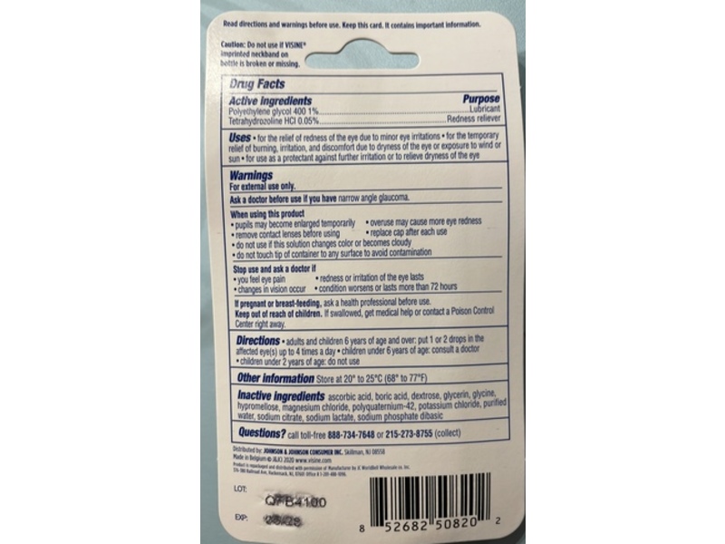 Visine Red Eye Hydrating Comfort Lubricant, 0.28 fl oz/8 mL