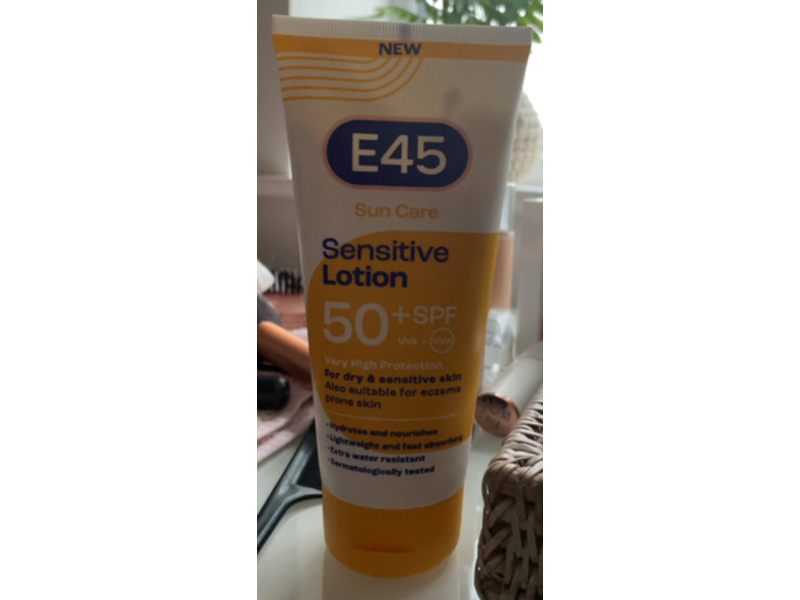 E45 Sun Care Sensitive Sunscreen Lotion, SPF 50+, 180 mL