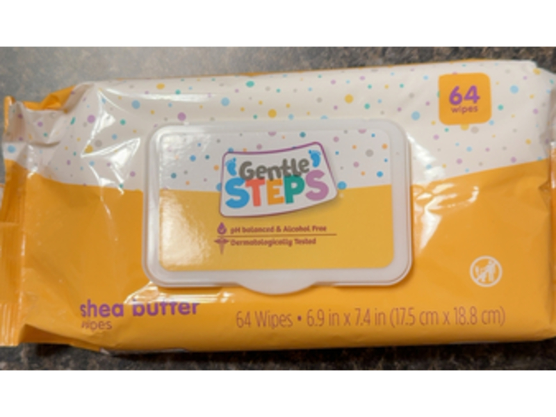 Gentle Steps Wipes, Shea Butter, 64 Count