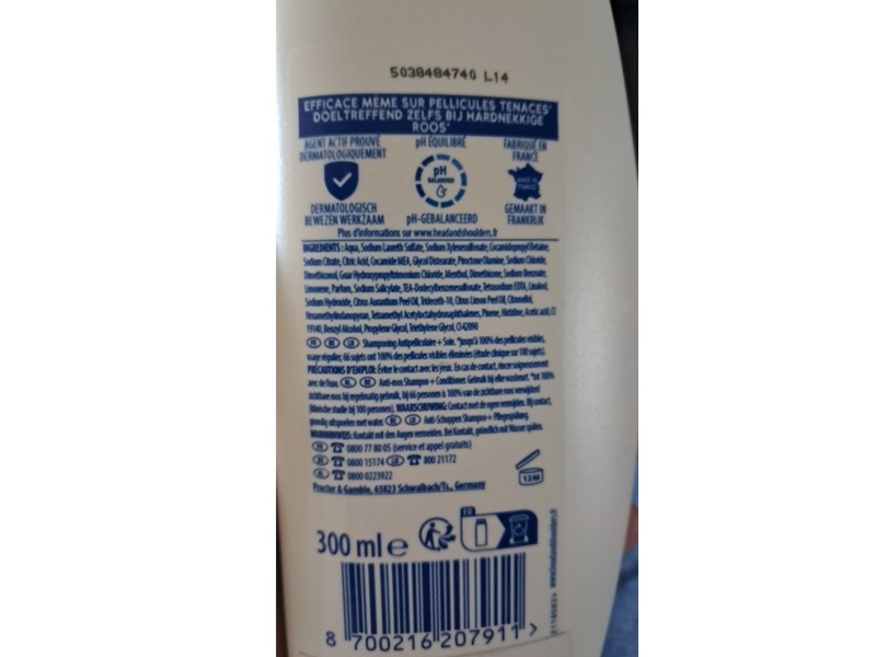 Head & Shoulders 2 In 1 Anti-Dandruff Shampoo + Conditioner, Citrus Fresh, 300 mL
