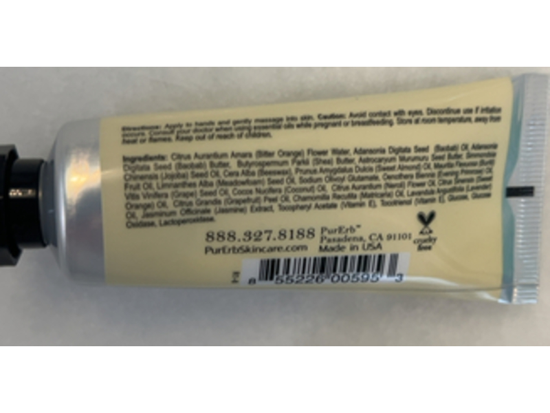 Pur Erb Neroli Baobab Hand Butter, Neroli & Jasmine, 1.4 oz/40 g