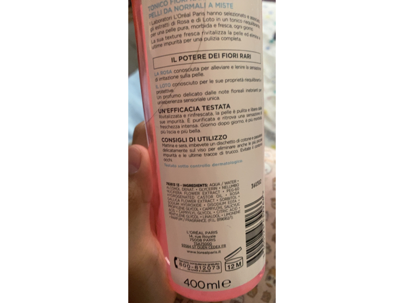 L'Oreal Tonic Rare Flowers Revitalizing Refreshing Skin, 400 mL