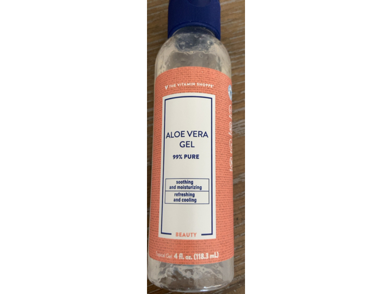 The Vitamin Shoppe Aloe Vera Gel 99% Pure, Soothing & Moisturize, 4 fl oz/118.3 mL