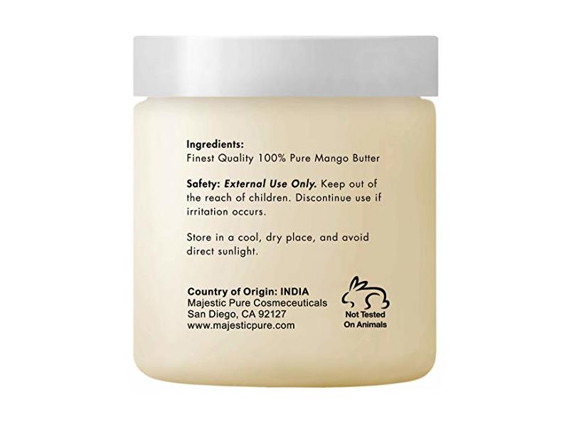 Majestic Pure Triple Extra Grade A Mango Butter, 8 fl oz/250 mL
