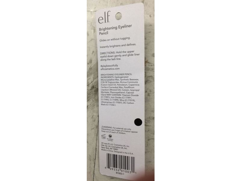 e.l.f. Cosmetics Brightening EyeLiner, 1003 Black, 0.04 oz/ 1.0 g