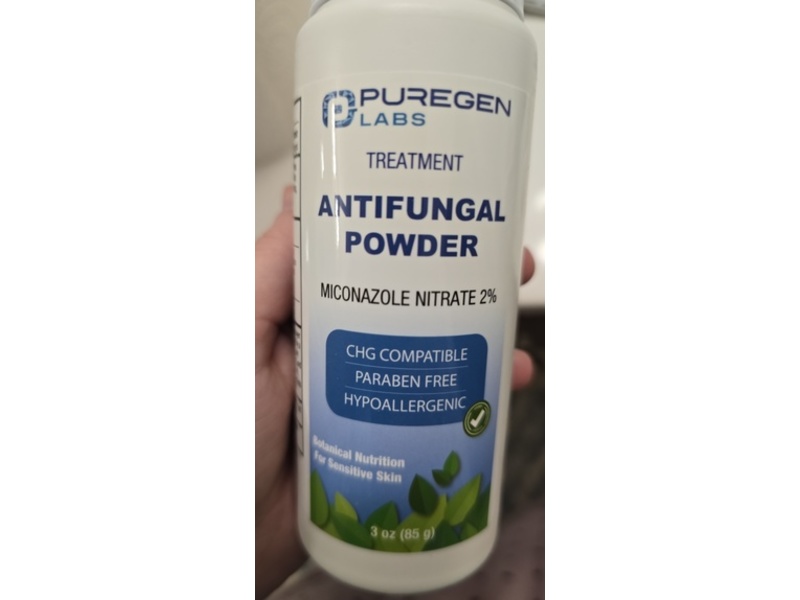 Puregen Labs Treatment Antifungal Powder, Miconazole Nitrate 2%, 3 oz/85 g