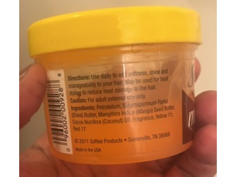 Softee Daily Hair Dress, Mango Butter, Shea, 3.5 oz/99 g