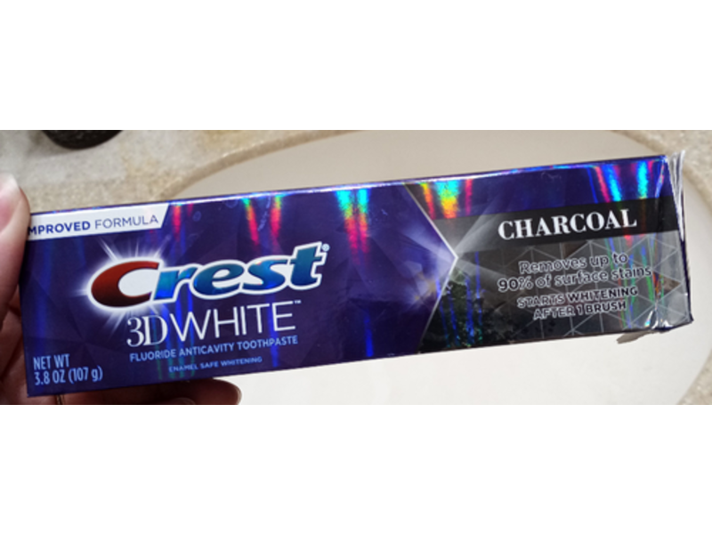 Crest 3D White Teeth Whitening Toothpaste, Charcoal, 3.8 oz/107 g