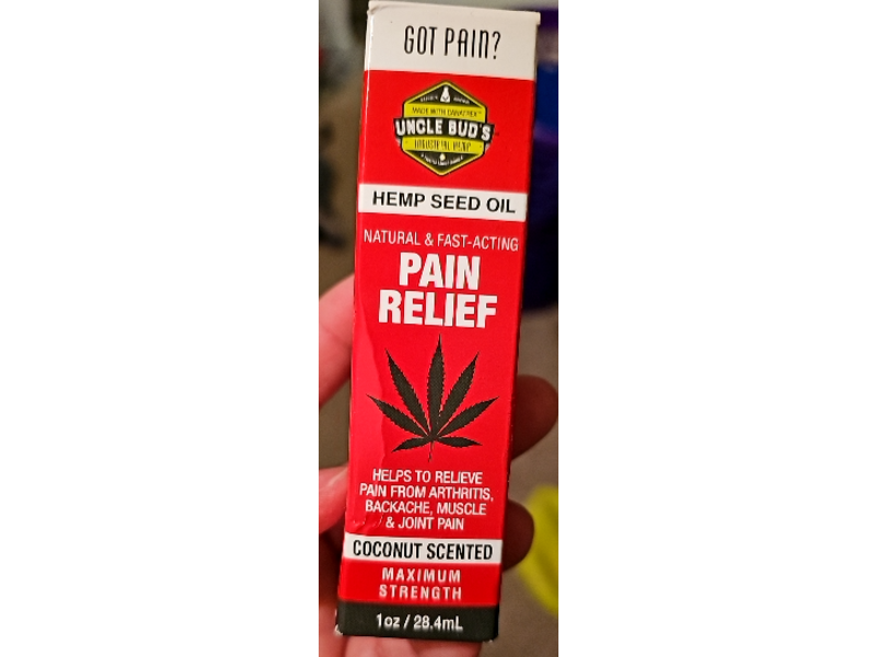 Uncle Bud's Natural & Fast-Acting Pain Relief, Coconut Scented, 1 oz/28.4 mL