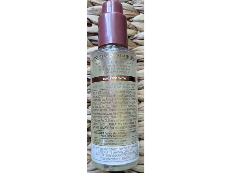 Victoria's Secret Shimmer Body Oil, Spiced Vanilla Creme, 4.3 fl oz/128 mL