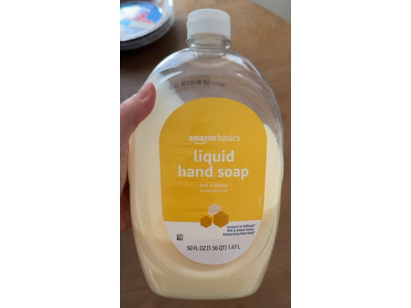 Amazon Basics Liquid Hand Soap, Milk & Honey, 50 fl oz/1.47 L