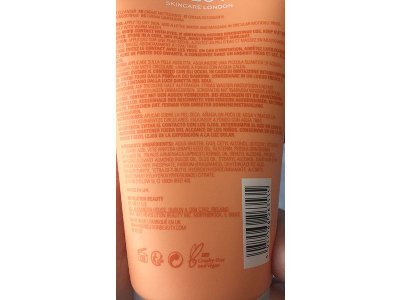 Revolution Skincare London, Cream Cleanser, Vitamin C, 5.07 fl oz/150 mL