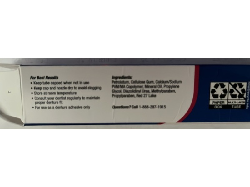 Equate Denture Adhesive Cream, 2.4 oz/68 g