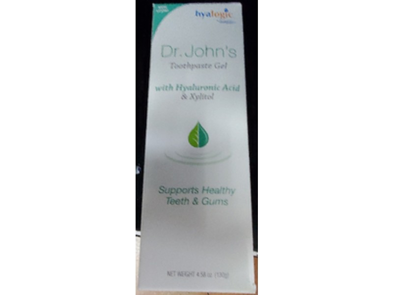 Dr. John's Toothpaste Gel, Hyaluronic Acid & Xylitol, 4.58 oz/130 g