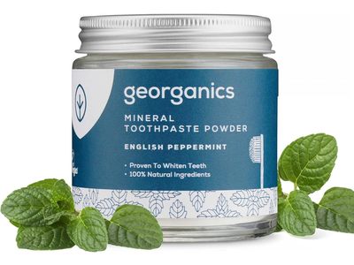 Georganics Mineral Toothpaste Powder, Peppermint, 120 mL