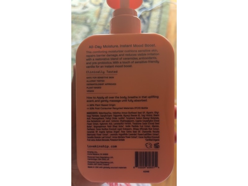 Kinship Moisturizing Body Cream, Warm Vanilla, 13 fl oz/400 mL