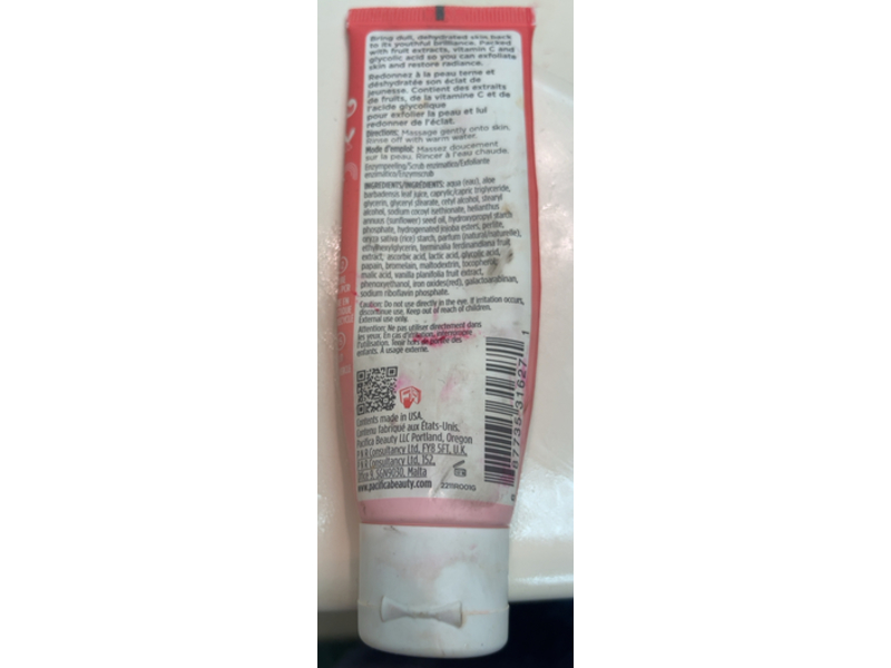 Pacifica Glow Baby Super Lit Enzyme Scrub, Vitamin C & Glycolic Acid, 1.4 fl oz/40 mL