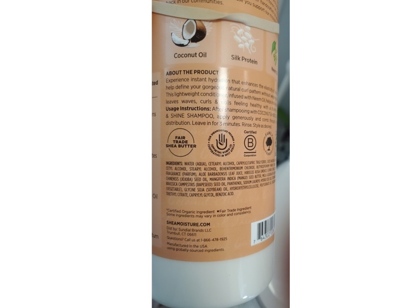 SheaMoisture Curl & Shine Conditioner, Coconut & Hibiscus, 34 fl oz/1 L