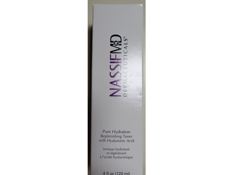 NassifMD Pure Hydration Replenishing Toner, Hyaluronic Acid, 4 fl oz/120 mL