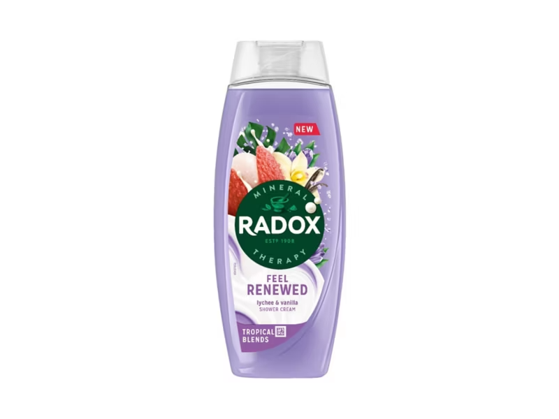 Radox Therapy Feel Renewed Shower Cream, Lychee & Vanilla, 450 mL