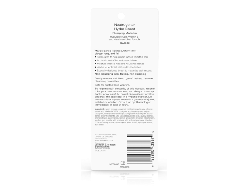 Neutrogena Hydro Boost Plumping Mascara, Black 02, 0.21 oz/6 g
