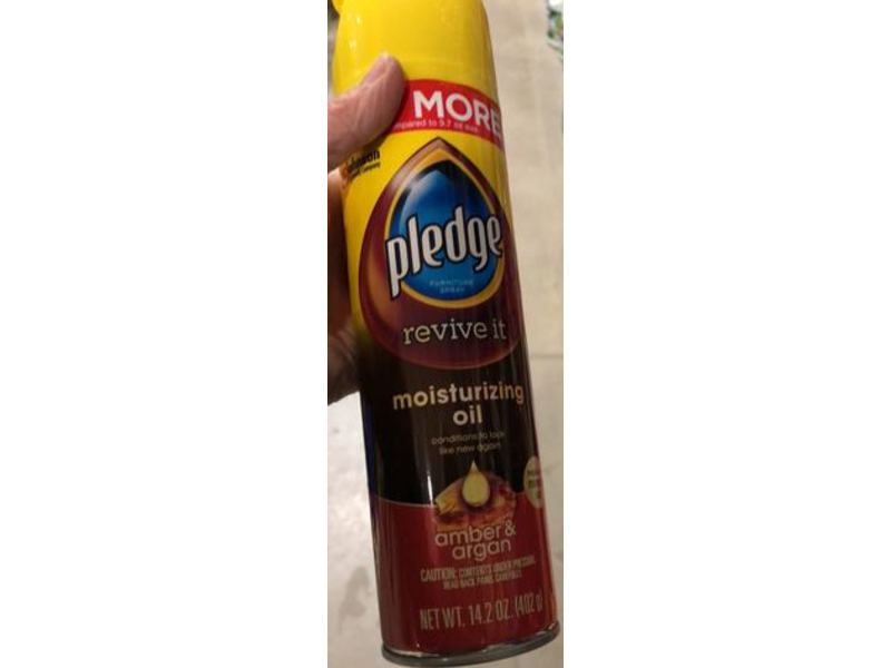 Pledge Revive It Moisturizing Oil, Amber & Argan, 14.2 oz/402 g, Pack Of 3