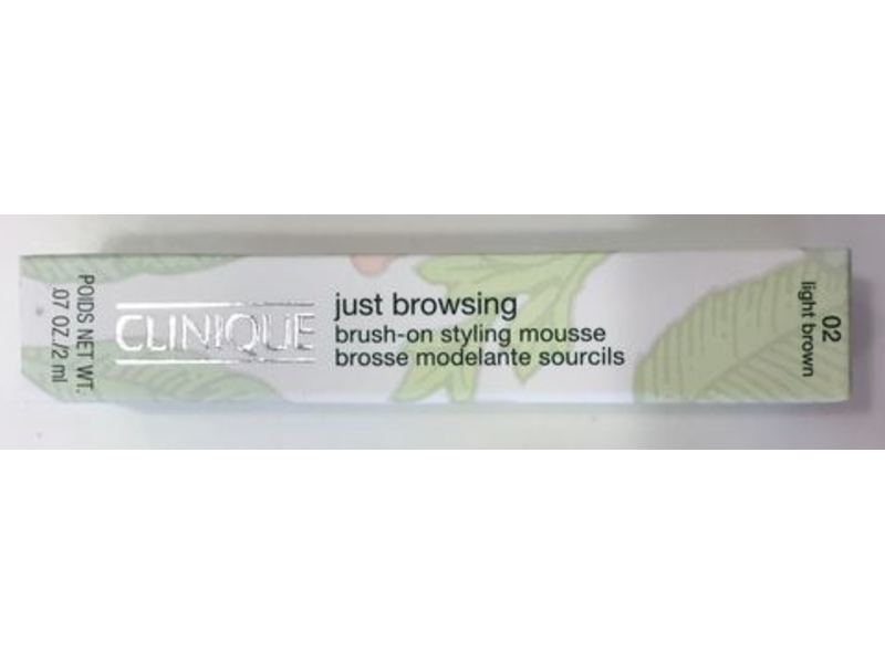 Clinique Just Browsing Brush-On Styling Mousse, 02 Light Brown, 0.7 oz/2 ml