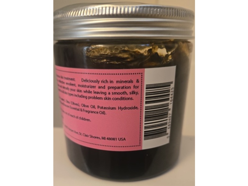 Zacia's Morocco Moroccan Black Soap, Rose Petal, 16 oz/454 g