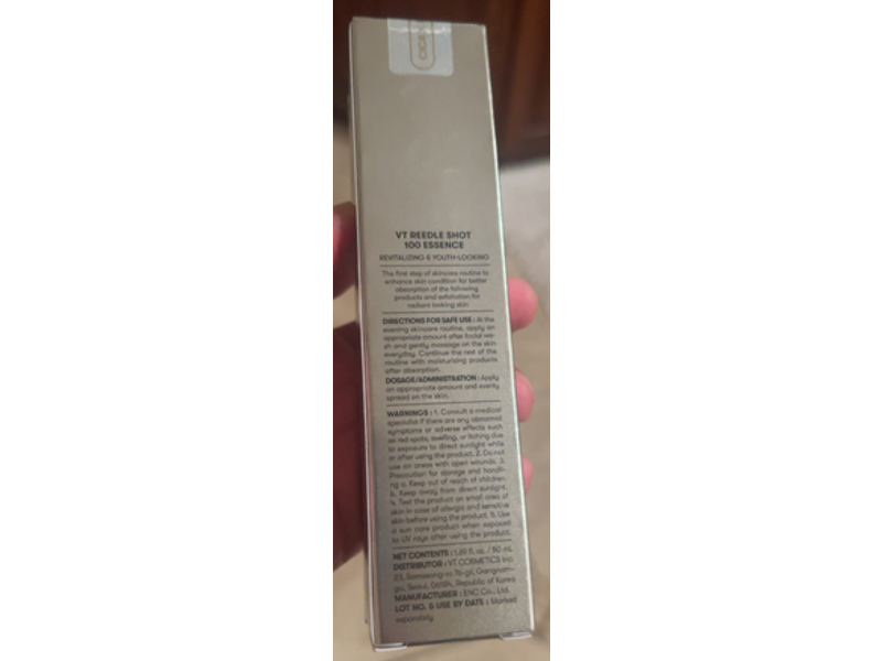 VT Cosmetics Reedle Shot 100 Essence, 1.69 fl oz/50 mL