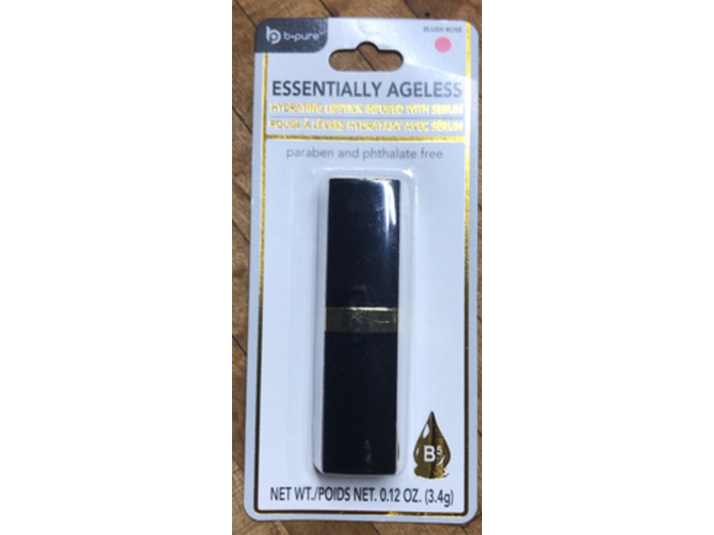 b.Pure Essentially Ageless Hydrating Lipstick, Blush Rose, 0.12 oz/3.4 g