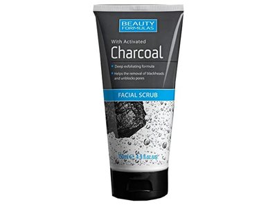 Beauty Formulas Facial Scrub, Charcoal, 4.9 fl oz/150 mL