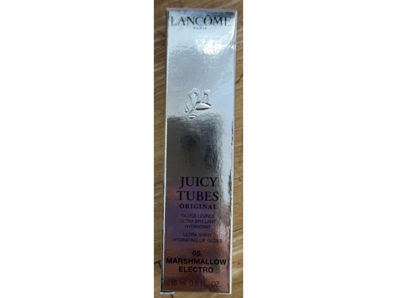 Lancome Juicy Tubes Ultra Shiny Hydrating Lip Gloss, 05 Marshmallow Electro, 0.5 fl oz/15 mL