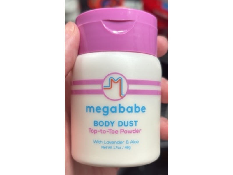 Megabade Body Dust Top-To-Toe Powder, Lavender & Aloe, 1.7 oz/48 g