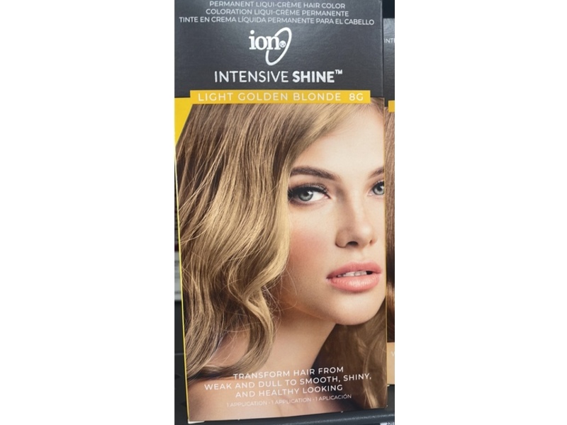 Ion Intensive Shine Permanent Liqui Creme Hair Color, Golden Blonde 8G, 1 Application