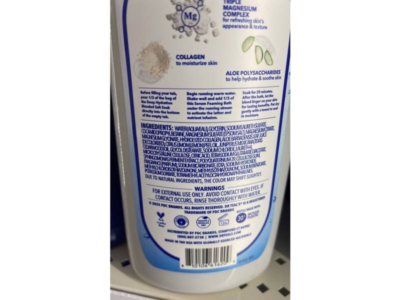 Dr Teal's Skin Renewal Deep Hydration Serum Foaming Bath, 24 fl oz/710 mL