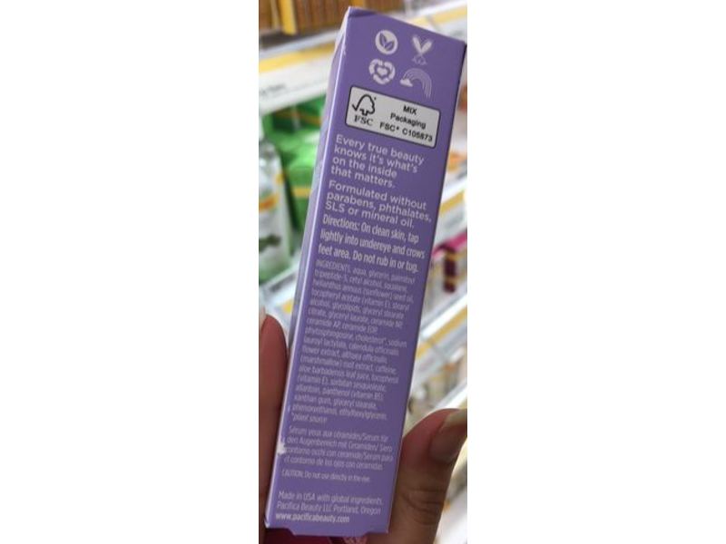 Pacifica Vegan Ceramide Barrier Eye Cream, 0.50 fl oz/75 mL