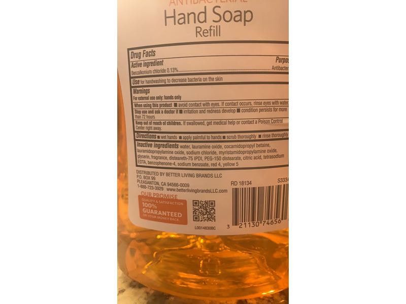 Signature Care Antibacterial Hand Soap Refill, 56 fl oz/1.65 L