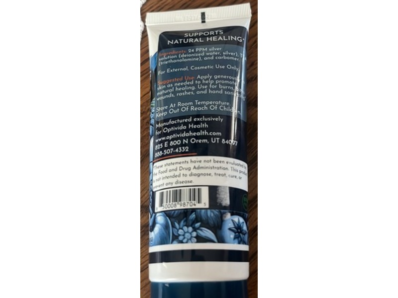 Optivida Silver Sentinal Ointments, Silver Gel, 4 fl oz/118 mL, Pack Of 2