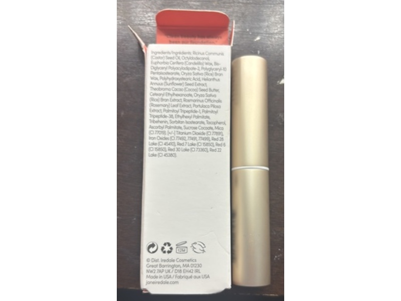 Jane Iredale Colorluxe Hydrating Cream Lipstick, Scarlet, 0.07 oz/2 g