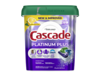 Cascade Platinum Plus Dishwasher Detergent Pacs, Clean Lemon Scent, 32.2 oz/914 g, 57 Count - Image 2