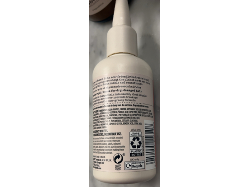 Rhyme & Reason Damage Repair Serum, Plant Protein, 3.3 fl oz/100 mL