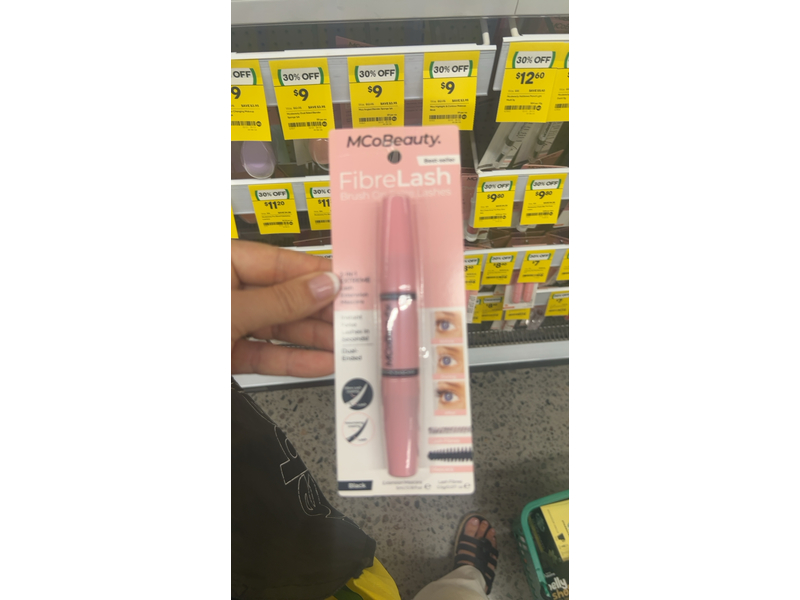 MCoBeauty FibreLash Brush On False Lashes - Black 0.18 oz