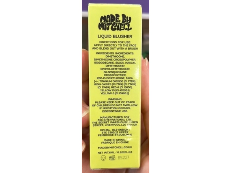 Made By Mitchel Blursh Liquid Blusher, A Shy Boy, 0.202 fl oz/6 mL
