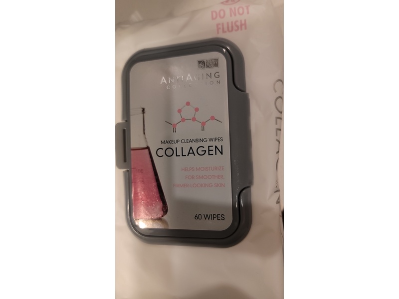 Global Beauty Care Anti-Aging Collagen Makeup Cleansing Wipes, 60 Count